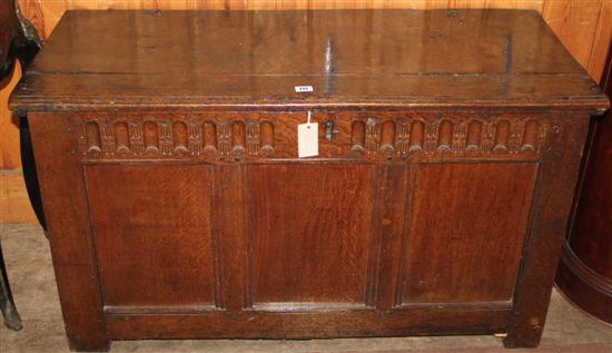 18th century panelled oak coffer